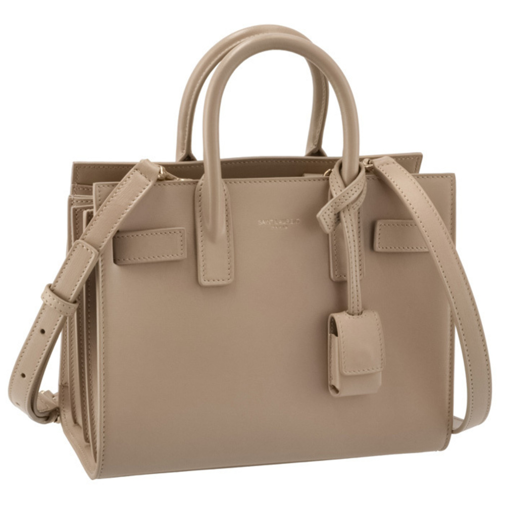 Saint Laurent Paris Handbag Sacked Jour Nano Shoulder Bag Beige